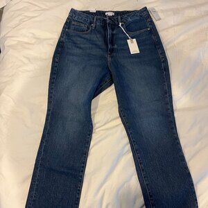 GOOD AMERICAN JEANS : GOOD BOY COLLECTION. FRAY HEM (Color: INDIGO084)